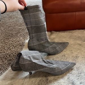 A New Day plaid houndstooth kitten heels